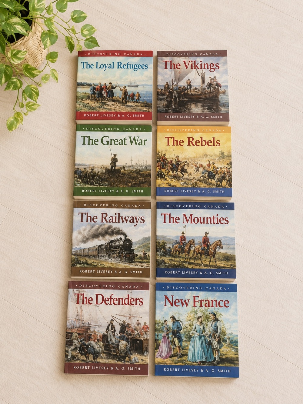 Discovering Canada Book Lot of 8 History Paperbacks Mounties Vikings Railway War